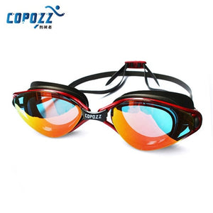 COPOZZ New Professional Swimming Goggles Anti-Fog UV Adjustable Plating men women Waterproof silicone glasses adult Eyewear