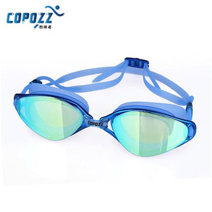 COPOZZ New Professional Swimming Goggles Anti-Fog UV Adjustable Plating men women Waterproof silicone glasses adult Eyewear