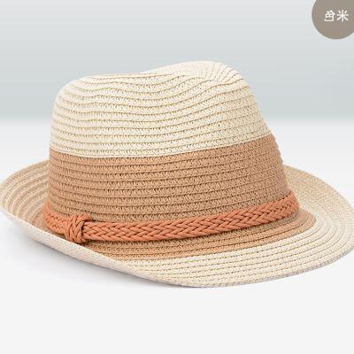 2018 Summer Jazz Women Straw Hat Beach Men Sun Hat Casual Panama Male Cap Hemp Rope Patchwork Striped Straw Hat Visor Cap