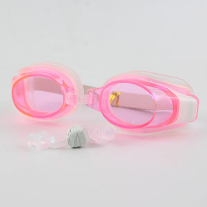 Children Kids Teenagers Adjustable Swimming Goggles Swim Eyewear Eye Glasses Eyeglasses Sports Swimwear w/ Ear Plugs & Nose Clip