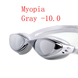 Electroplate Swimming glasses Myopia Adult Professional anti fog natacion men women swimming goggles arena Water Swim Eyewear