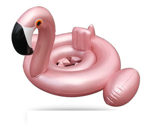 150CM 60Inch Giant Inflatable Rose Gold Flamingo Pool Float Pink Ride-On Swimming Ring Adults Summer Water Holiday Party Toys