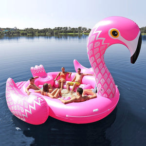 Fits Seven People 530cm Ginormous Flamingo Giant Unicorn Inflatable Boat Pool Party Float Air Mattress Swimming Ring Toys boia