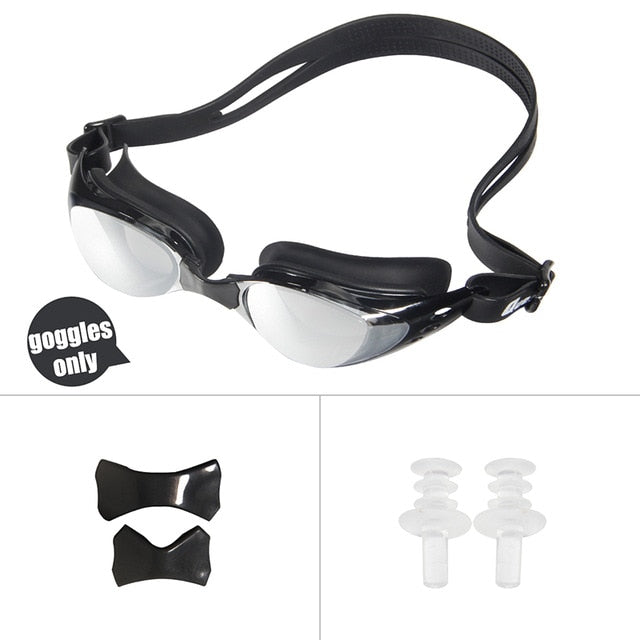 QUESHARK Men Women Professional Electroplate Swimming Glasses Anti Fog UV Protection Swim Goggles Waterproof Swimming Eyewear
