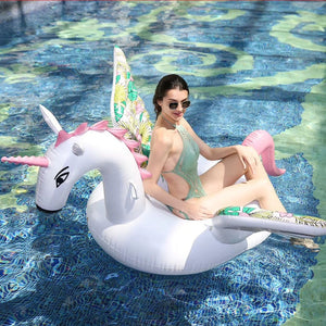 200cm Giant Inflatable Unicorn Pool Float Ride-On Pegasus Swimming Ring For Adult Children Water Party Toys Air Mattress boia