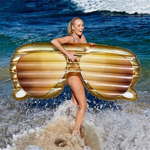 185cm Giant Glasses Inflatable Pool Float Lie-On Sunglasses Swimming Ring For Adult Children Water Party Toys Air Mattress boia
