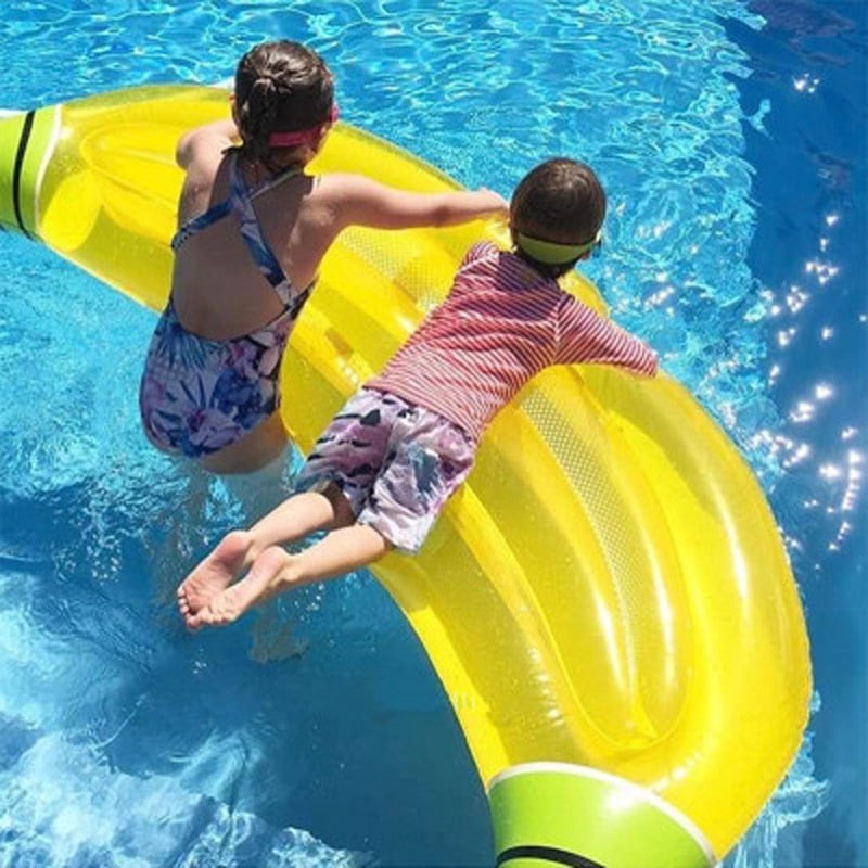 180cm Giant Inflatable Banana Pool Float Lie-on Fruit Swimming Ring For Adult Children Water Toy Beach Lounger Air Mattress boia