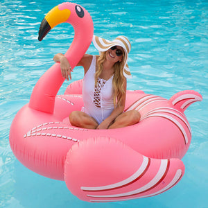 190cm Giant Flamingo Inflatable Pool Float Adult Children Swimming Ring Beach Water Toys For Baby Floating Air Mattress boia