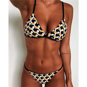 2019 New Sexy Print Bikini Swimsuit Women Swimwear Low Waist Bikini Set Brazilian Bathing Suits Summer Beach Wear Swimming Suit